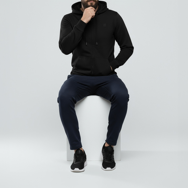 Light Full-Zip Hoodie Black