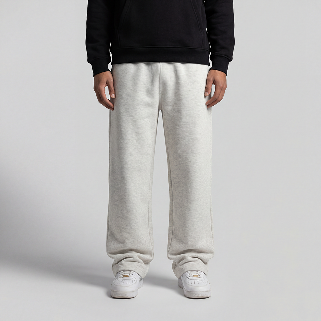 Wide-Leg Sweatpants Heather Gray