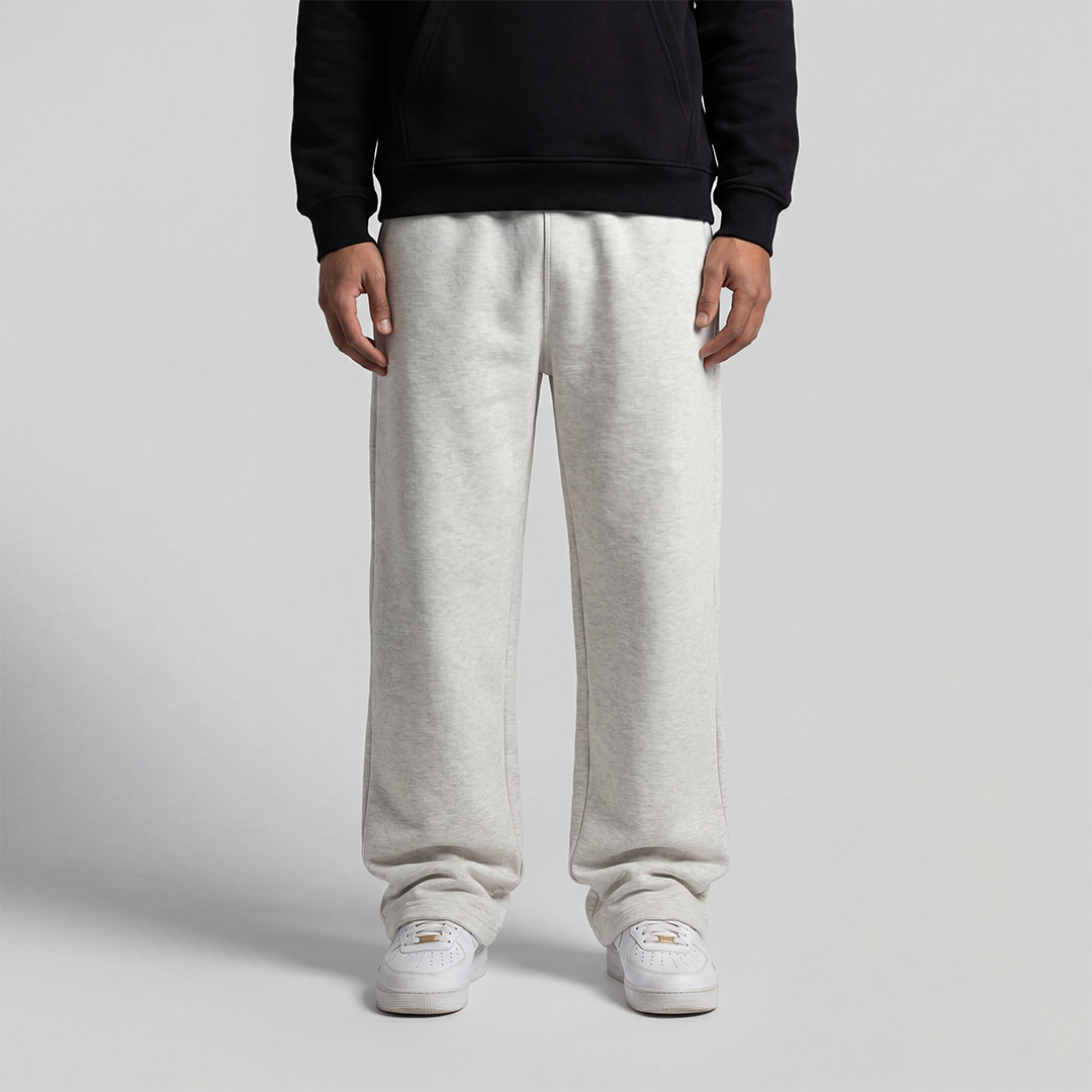 Wide-Leg Sweatpants Heather Gray