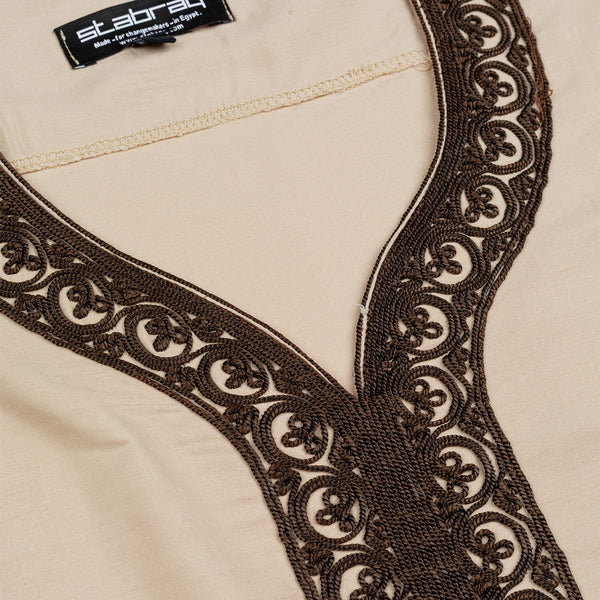 Moroccan Thawb Beige Tan