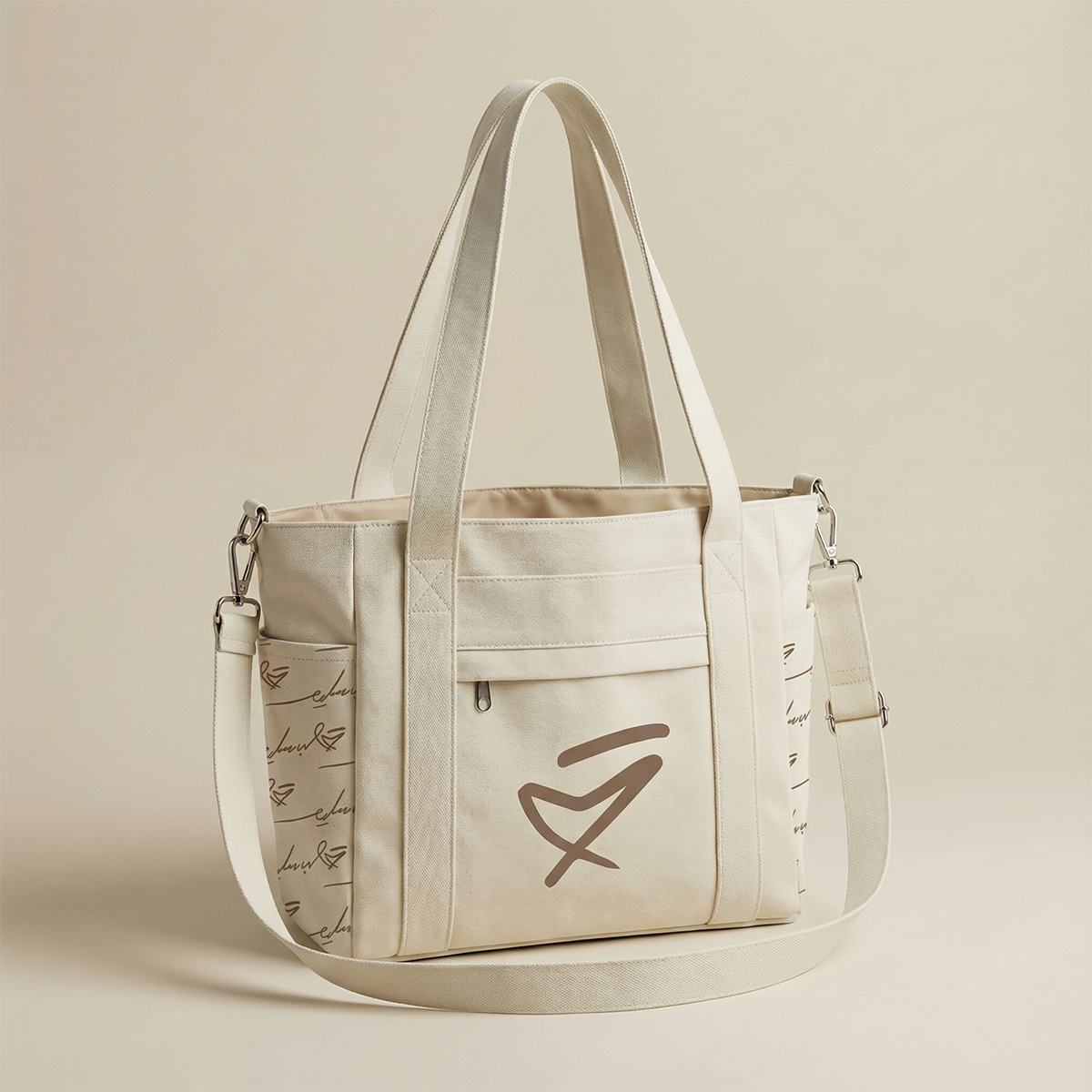 Qalb Salem Multi-Pocket Canvas women’s Bag Secondary image