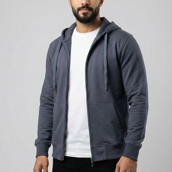 Light Full-Zip Hoodie Iron Gray