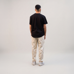 Curved Slub Tee Black