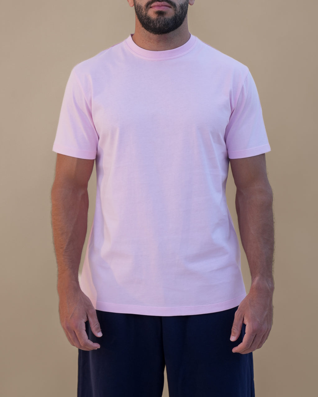 Basic Crewneck Tee Light Pink