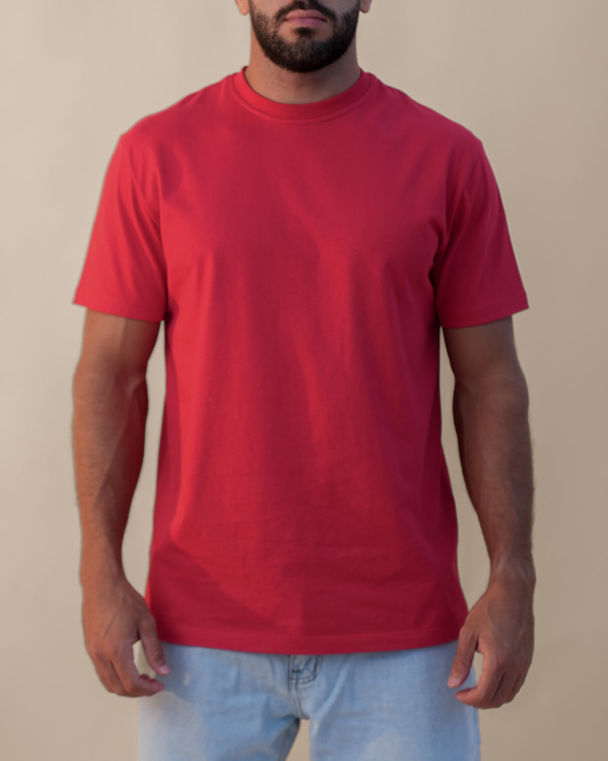 Basic Crewneck Tee Red Main image