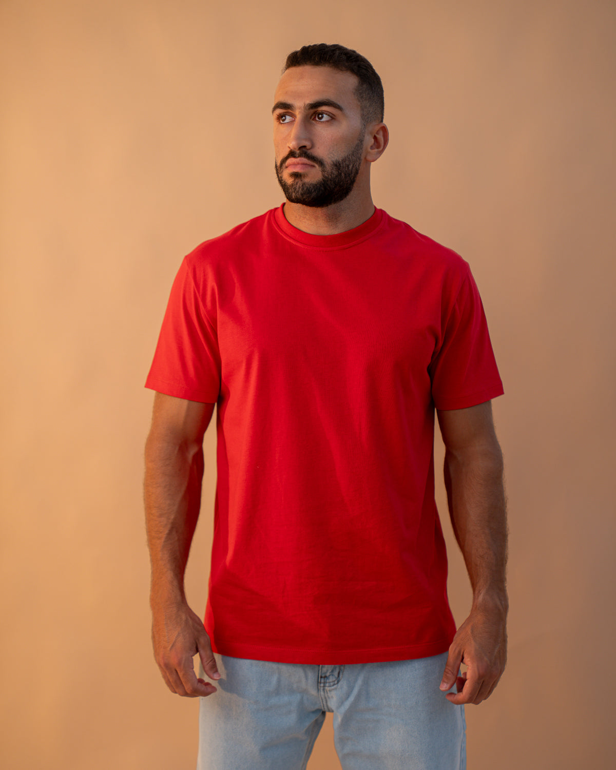 Basic Crewneck Tee Red Secondary image