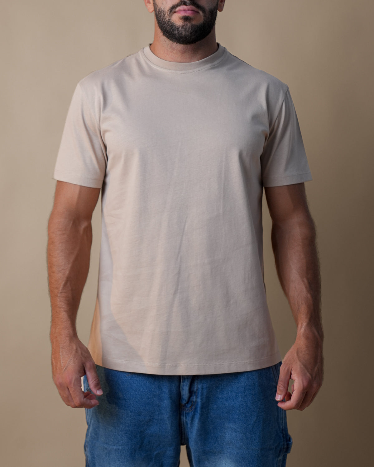 Basic Crewneck Tee Beige Main image