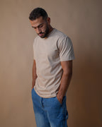 Basic Crewneck Tee Beige