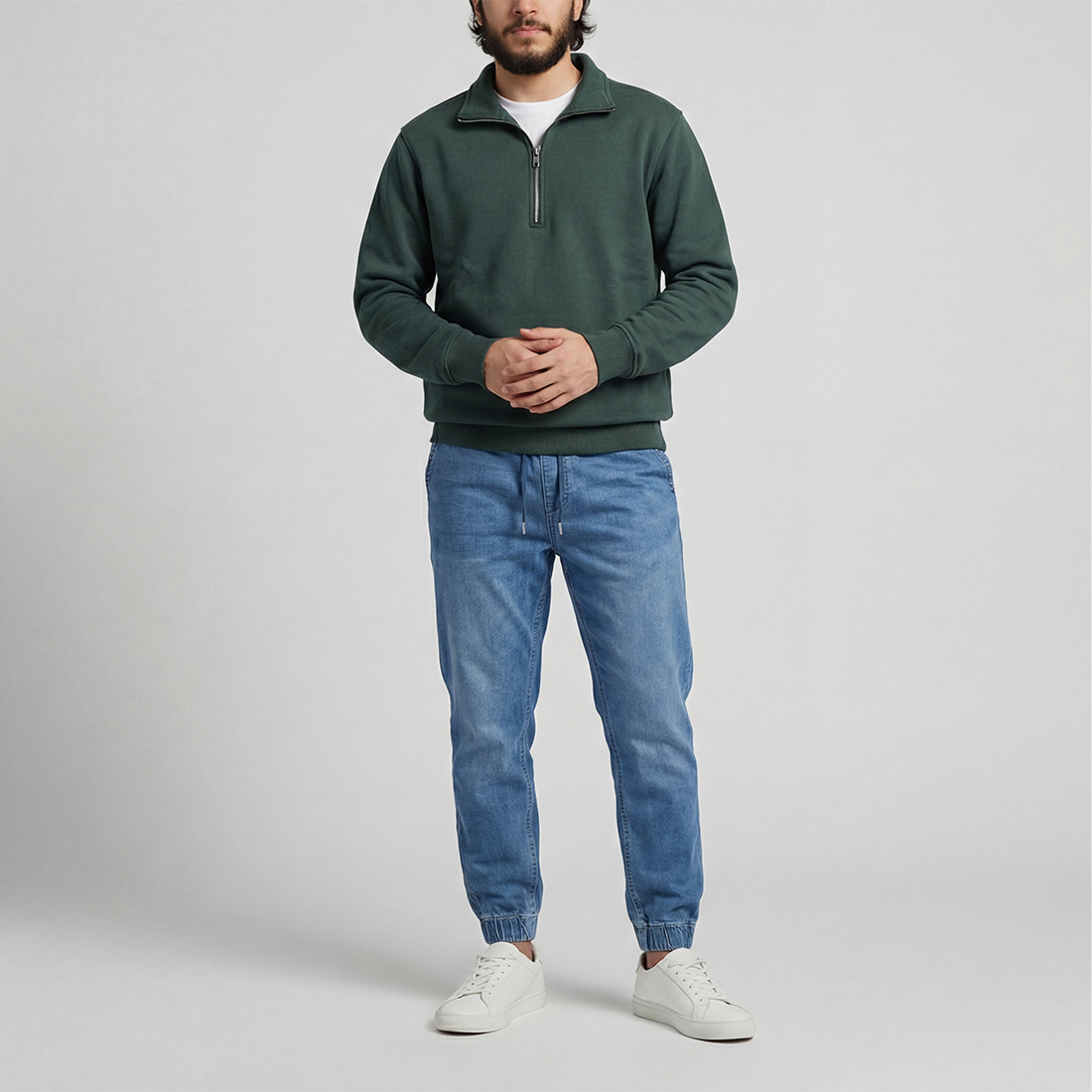 Green Quarter Zipper