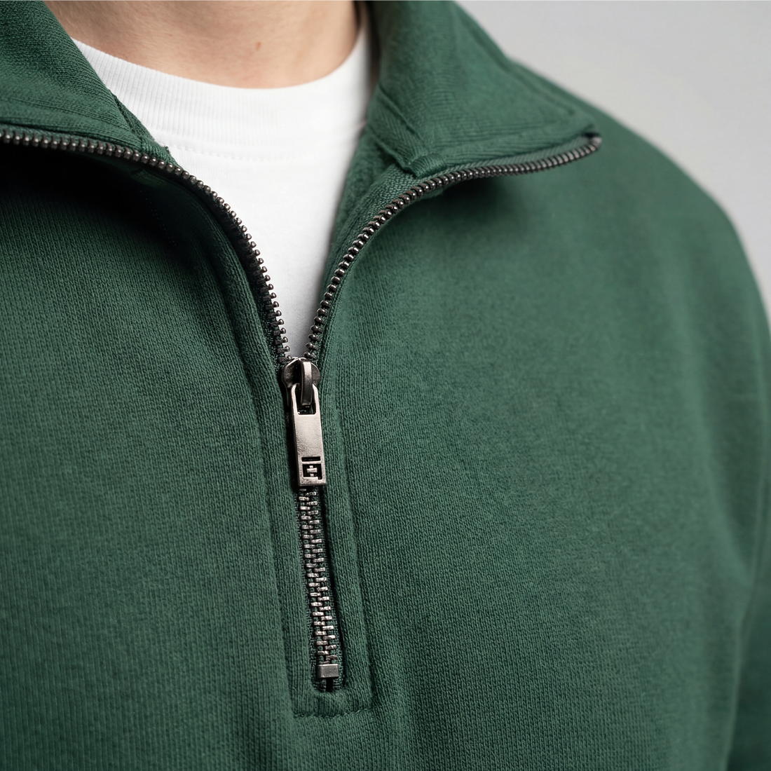 Green Quarter Zipper