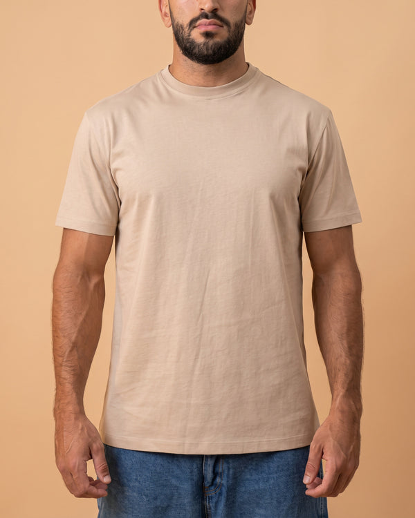 Basic Crewneck Tee Beige