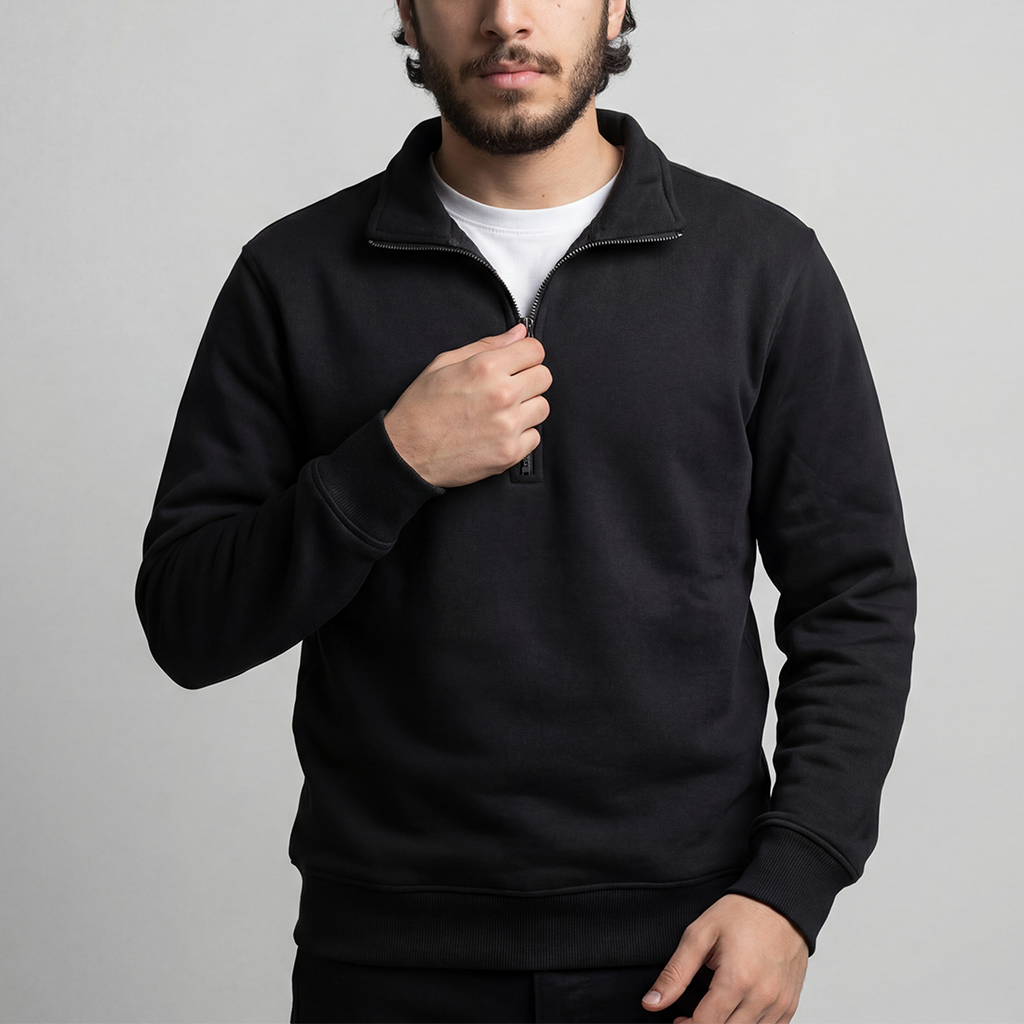 Black Quarter Zipper