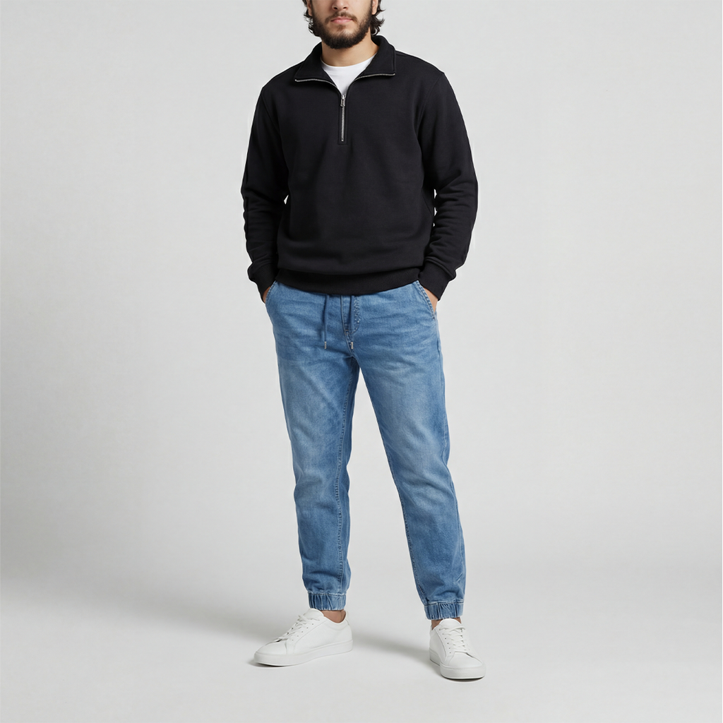 Black Quarter Zipper