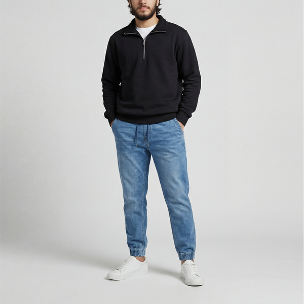 Black Quarter Zipper