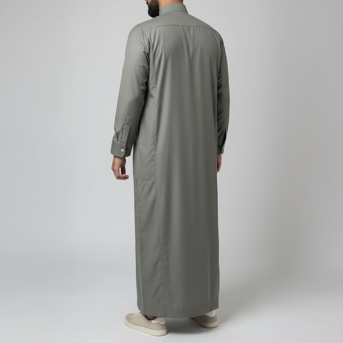 Classic Thawb Olive Green Secondary image