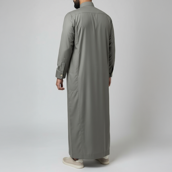 ثوب كلاسيكي . أخضر زيتي