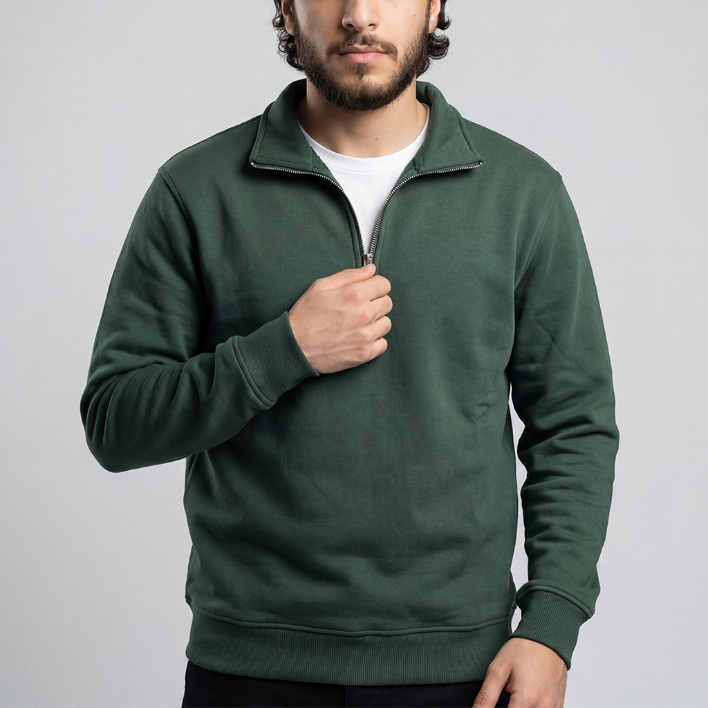 Green Quarter Zipper