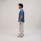 Curved Slub Tee Indigo