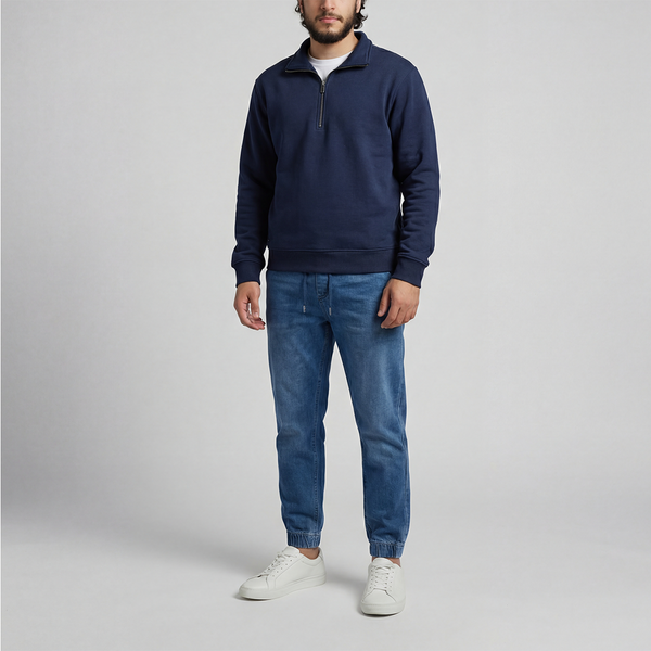 Navy Quarter Zipper