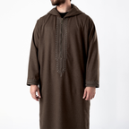 Wool Thawb Dark Brown