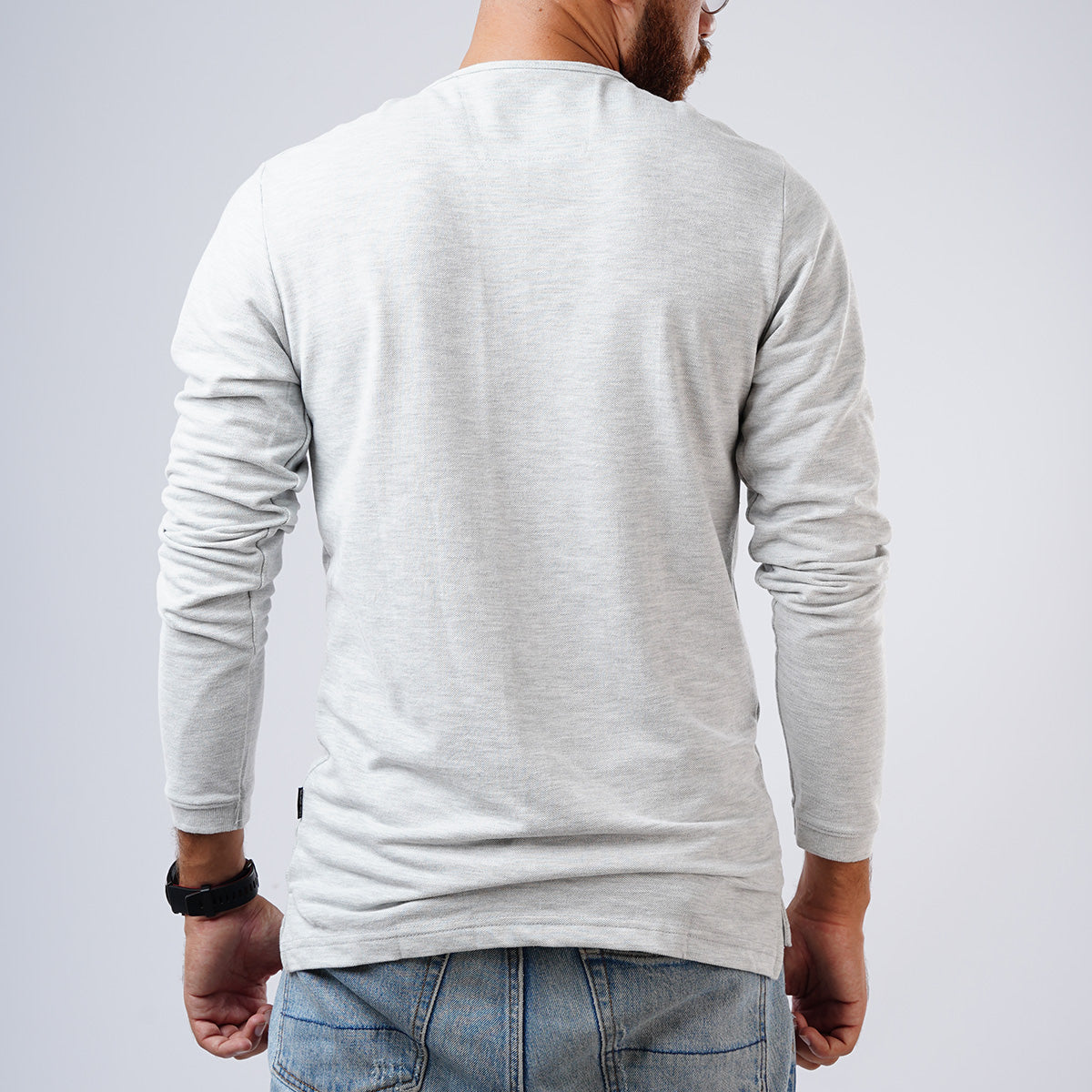 Henley Pique Long Sleeve Secondary image